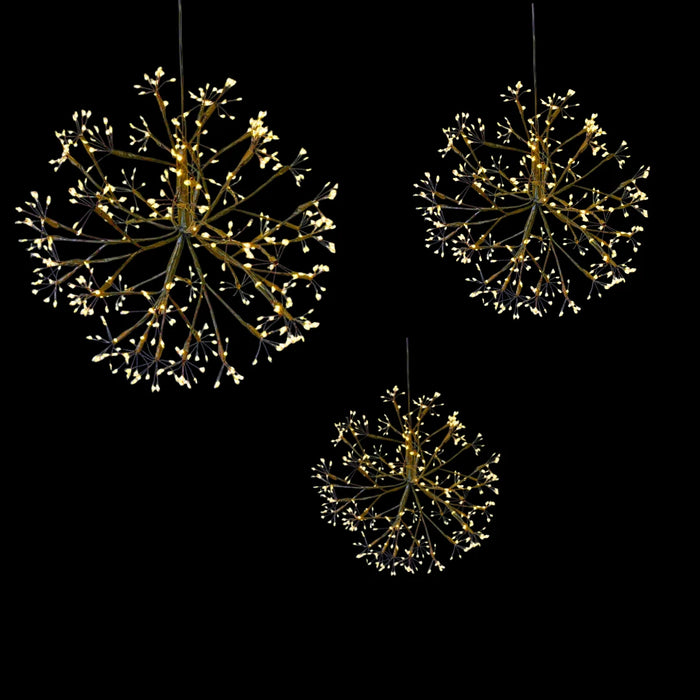 HANGING BALLS WITH LIGHTS - INDOOR AND OUTDOOR - 12", 16" and 18" DIAMETER