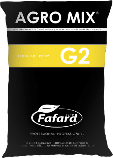G2 - AGRO  MIX - 42L BAG - BLACK AND YELLOW COLOURED BAG - LARGE - Springbank Greenhouses